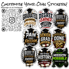 Senior Class Graduation Graphic Stickers